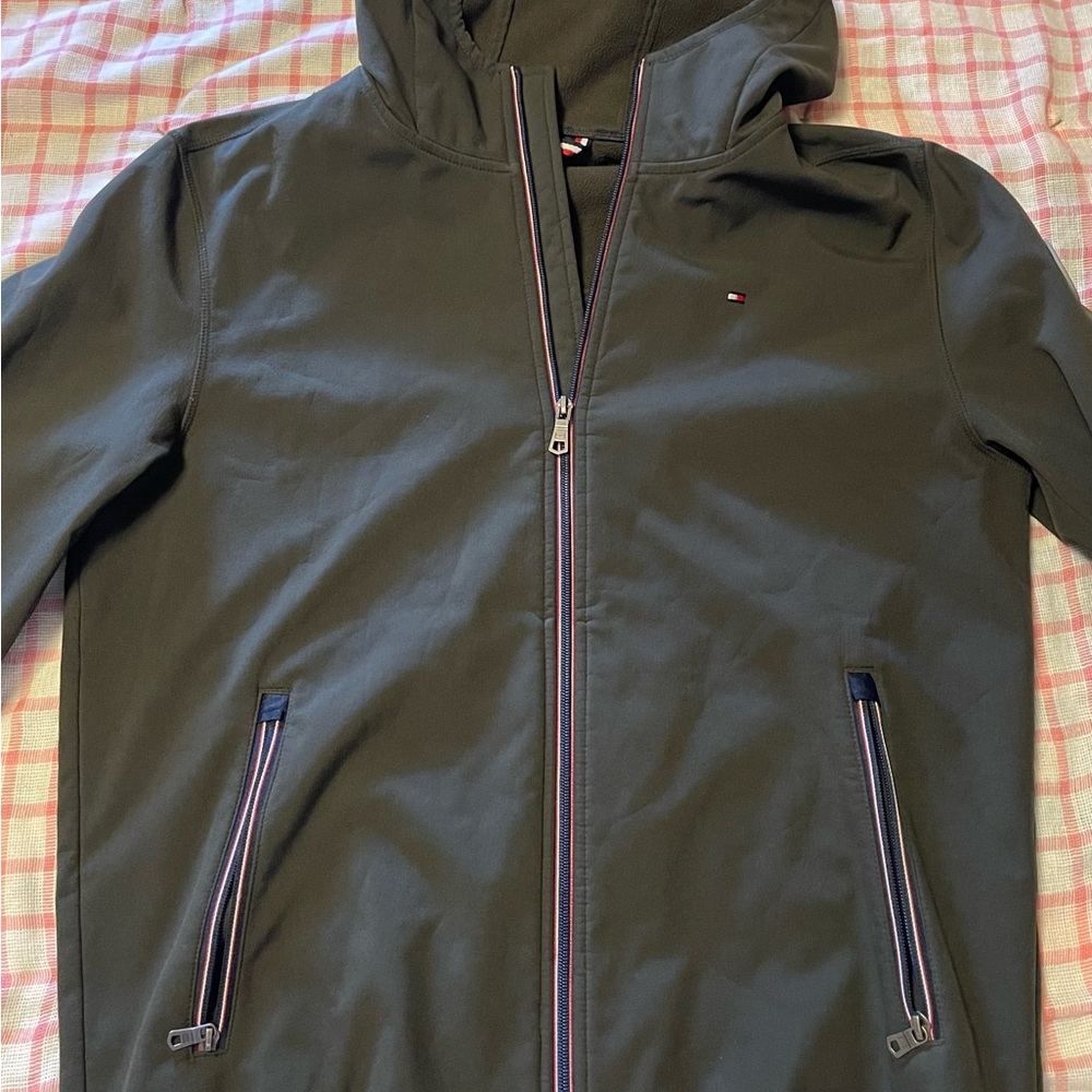 Tommy Hilfiger Men's Black Hooded Zip Jacket